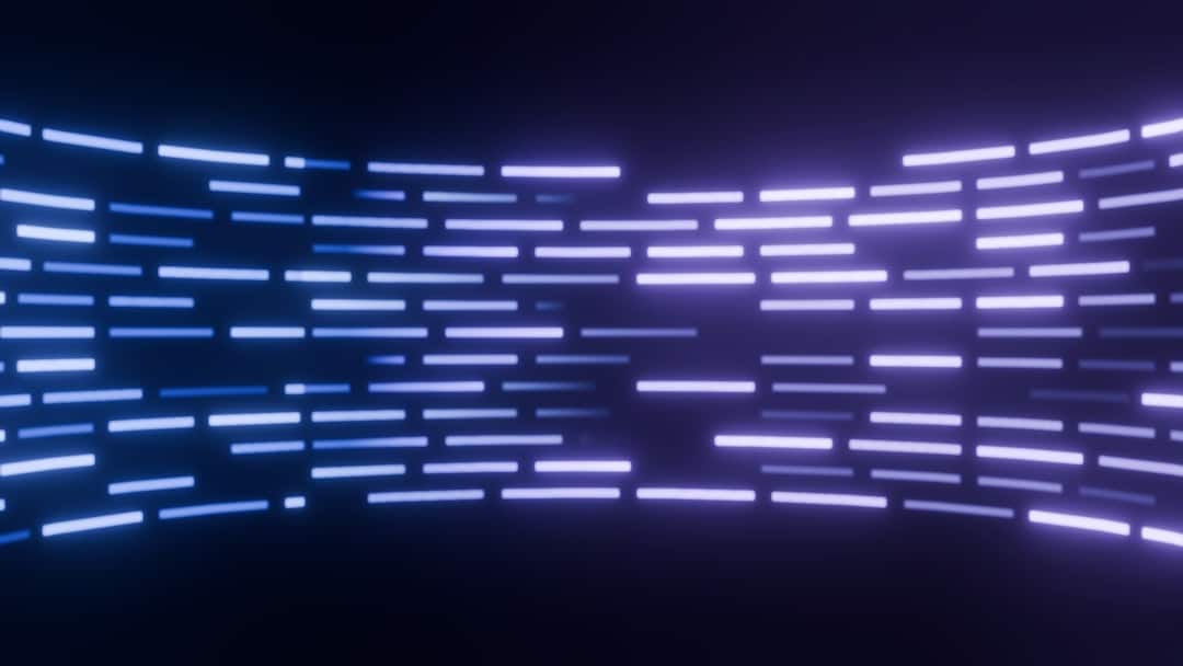 Modern, abstract image showing a network of glowing blue and purple nodes and lines on a dark background, representing AI ...