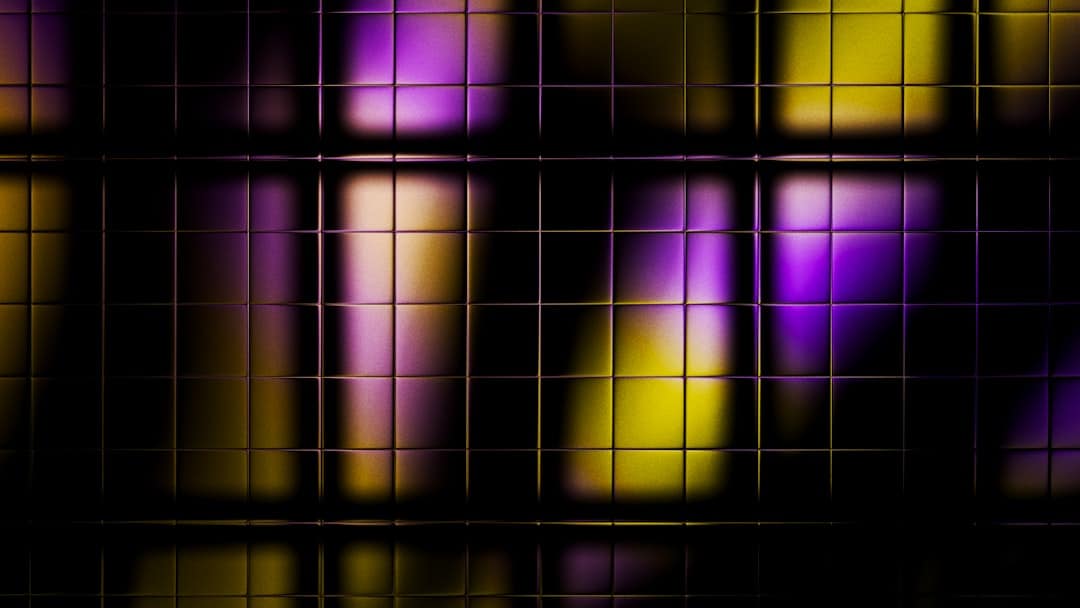 Close-up of a modern, glowing digital blueprint on a dark background, representing a structured plan for business in the a...