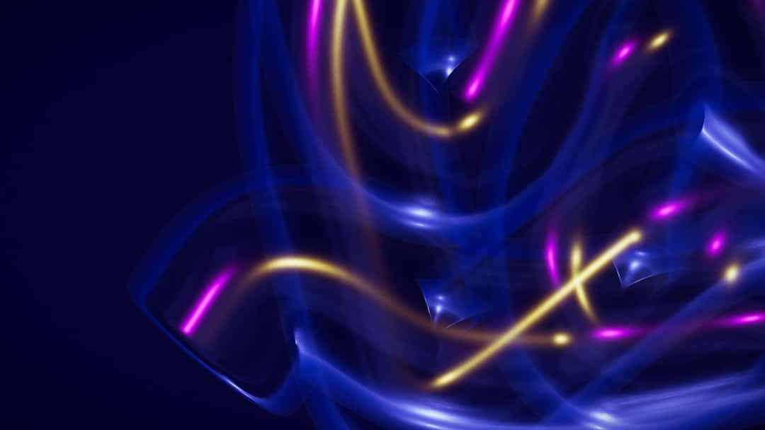 Abstract visualization of a glowing digital network with interconnected nodes, representing a complex data framework like ...