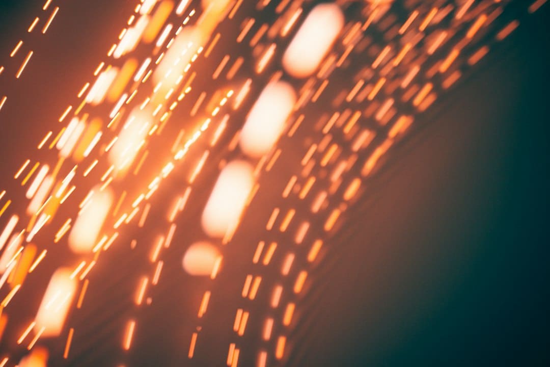 Abstract digital visualization of glowing nodes and interconnected lines on a dark background, representing a complex data...