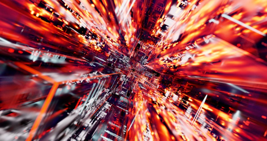 A clean and minimalist visualization of a futuristic data stream on a light background, illustrating the concept of a self-correcting and organized system.
